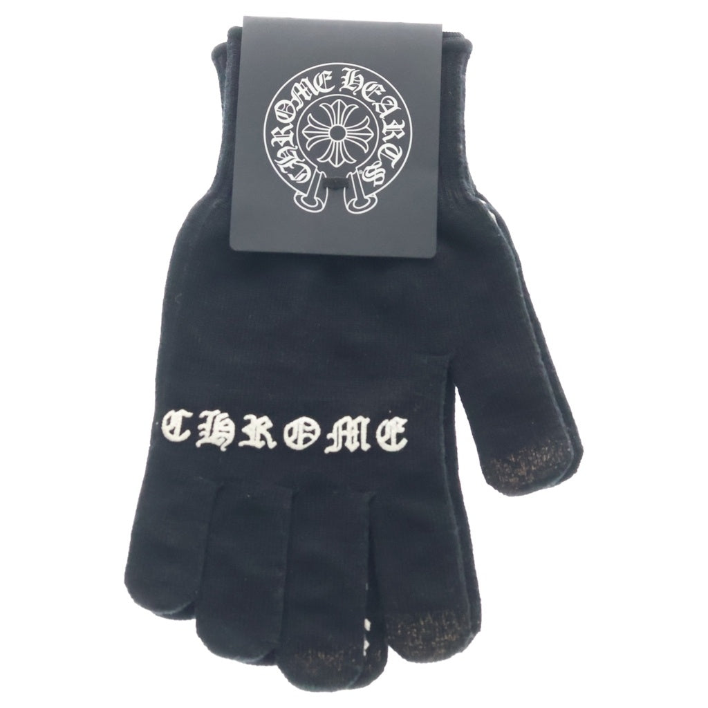 CHROME HEARTS(クロムハーツ) WORK GLOVES ロゴプリント ワーク グローブ 手袋 ブラック