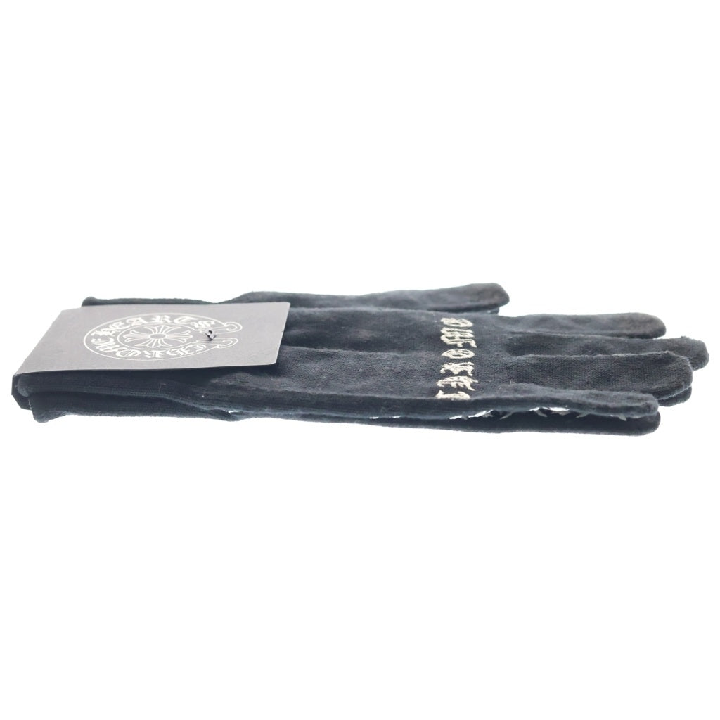 CHROME HEARTS(クロムハーツ) WORK GLOVES ロゴプリント ワーク グローブ 手袋 ブラック