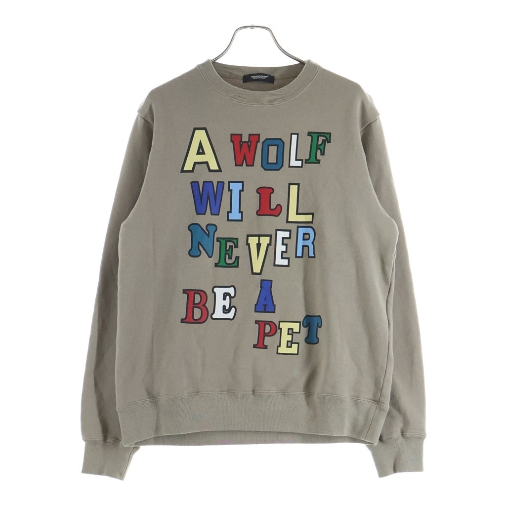 UNDERCOVER(アンダーカバー) 23AW フロントプリント クルーネックスウェットトレーナー ブラウン UC2C4891-4