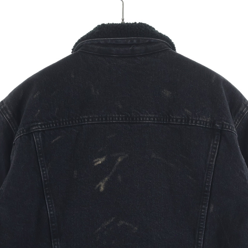 SUPREME(シュプリーム) 16AW ×LEVI'S Bleached Sherpa Trucker Jacket リーバイス ブリーチド シェルパ ボアカラー デニムトラッカージャケット ブラック 29508-0001