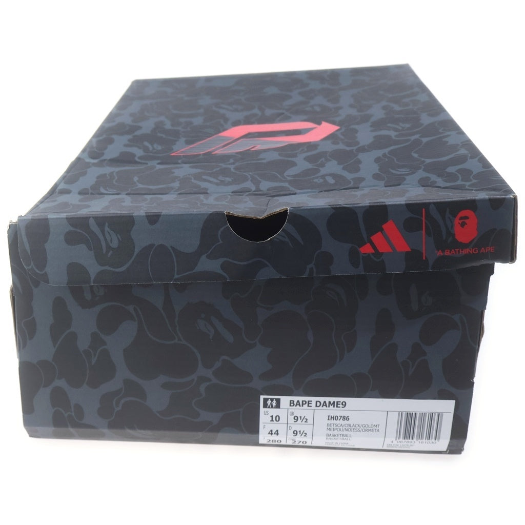 adidas(アディダス) ×A BATHING APE Dame 9 Better Scarlet アベイシングエイプ デイム ベタースカーレット ローカットスニーカー レッド/ブラック US10/28cm IH0786
