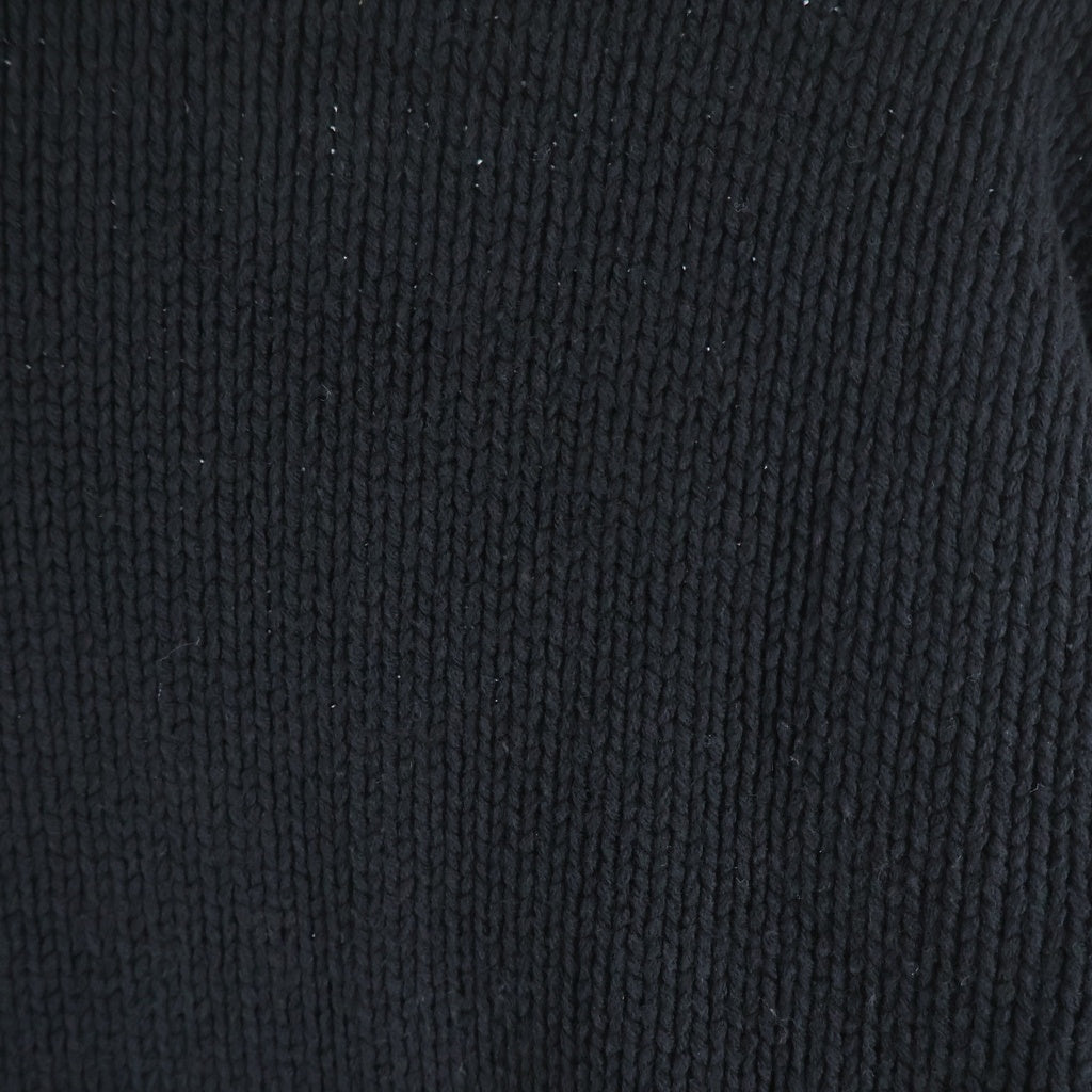SUPREME(シュプリーム) 25SS Tonal Applique Sweater バックロゴ アクリルコットンクルーネックニットセーター ブラック