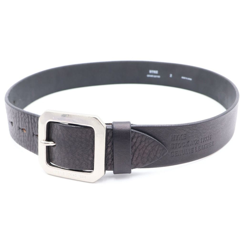 HYKE(ハイク) 25SS LEATHER RING BELT レザー リングベルト ブラック レディース 19335 199335