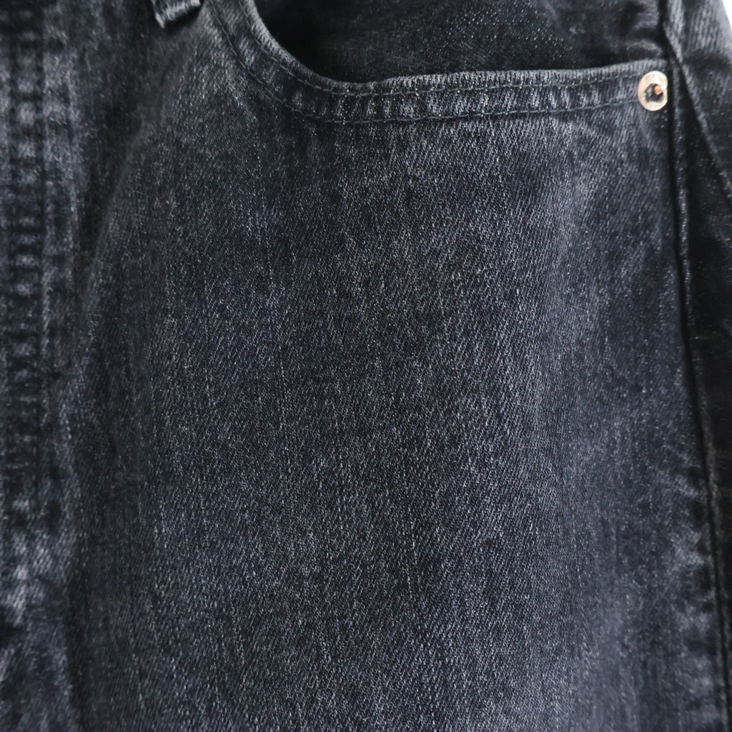HYKE(ハイク) 26SS BARREL LEG DENIM JEANS バレルレグ ジーンズ デニムパンツ ブラック 13382