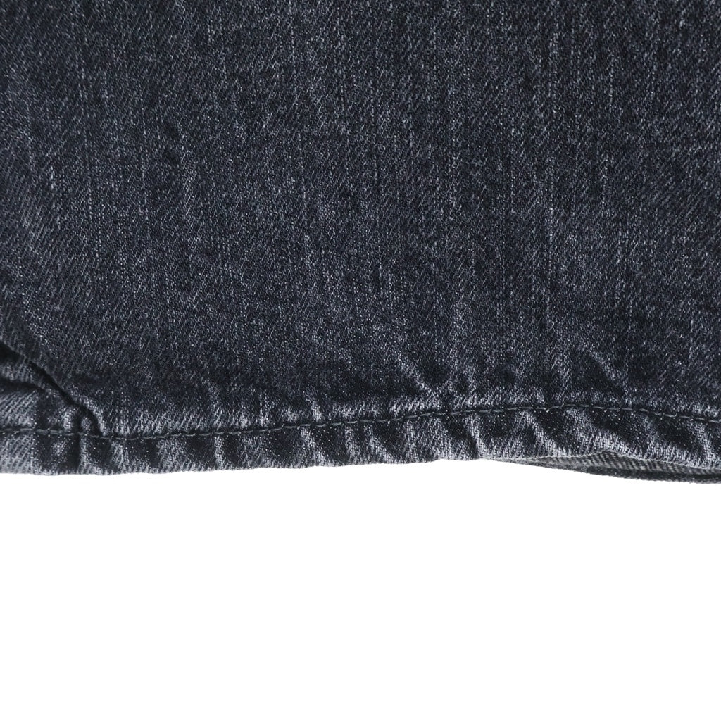 HYKE(ハイク) 26SS BARREL LEG DENIM JEANS バレルレグ ジーンズ デニムパンツ ブラック 13382