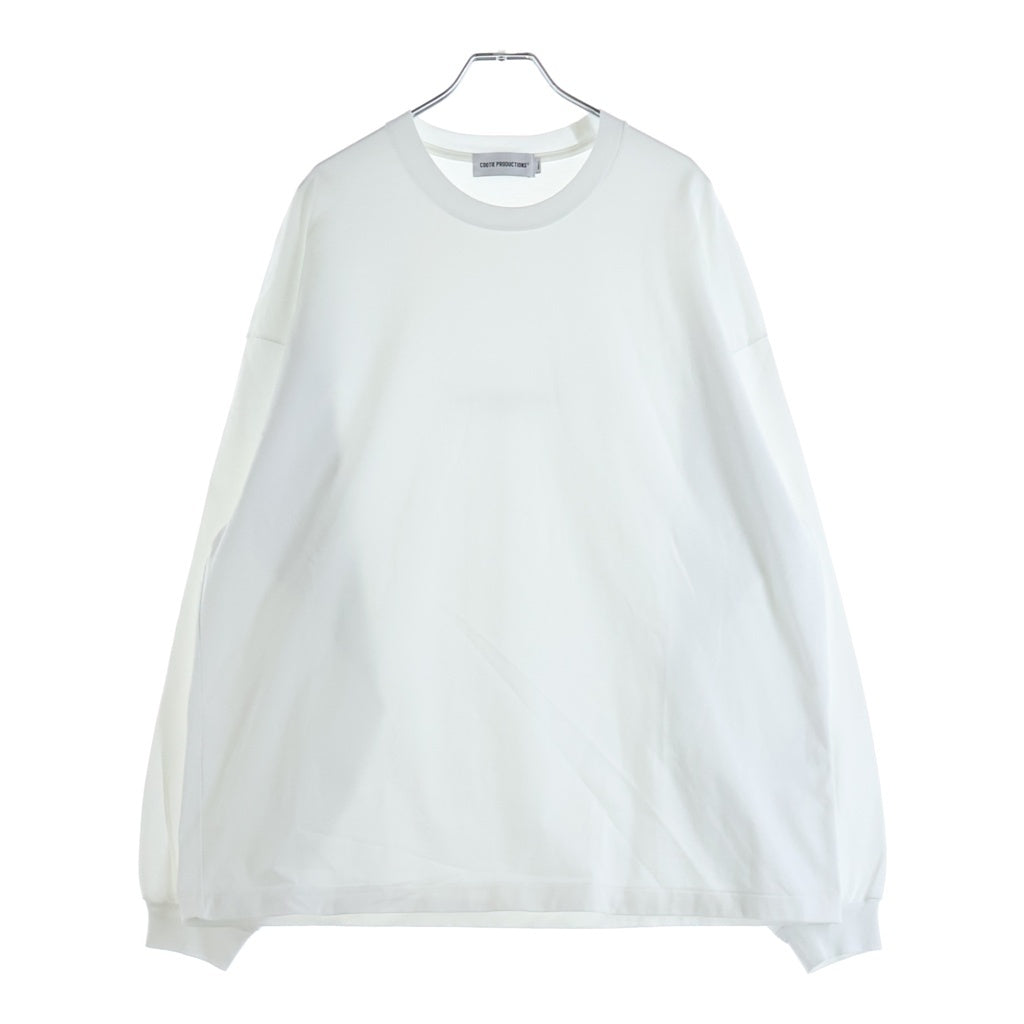 COOTIE PRODUCTIONS(クーティー プロダクションズ) 26SS SPANISH PIMA BOXY L/S TEE スパニッシュピマ ボクシー クルーネック 長袖Tシャツ カットソー ホワイト CTE-26S311