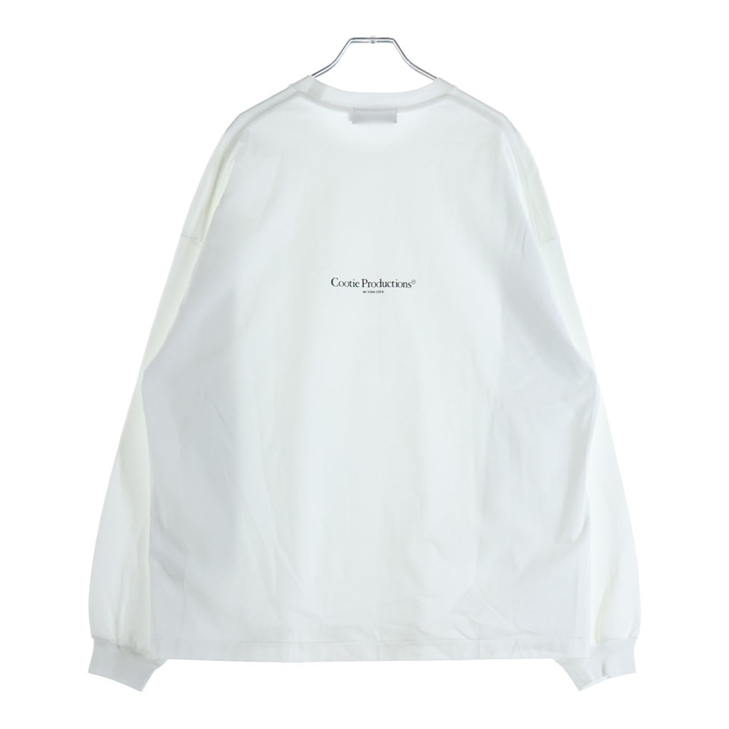 COOTIE PRODUCTIONS(クーティー プロダクションズ) 26SS SPANISH PIMA BOXY L/S TEE スパニッシュピマ ボクシー クルーネック 長袖Tシャツ カットソー ホワイト CTE-26S311