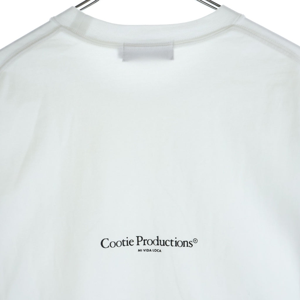 COOTIE PRODUCTIONS(クーティー プロダクションズ) 26SS SPANISH PIMA BOXY L/S TEE スパニッシュピマ ボクシー クルーネック 長袖Tシャツ カットソー ホワイト CTE-26S311
