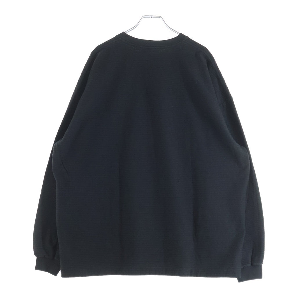 COOTIE PRODUCTIONS(クーティー プロダクションズ) 26SS BUMPY BORDER JERSEY L/S TEE ボンピー ボーダー ジャージー クルーネック 長袖Tシャツ カットソー ブラック CTE-26S325