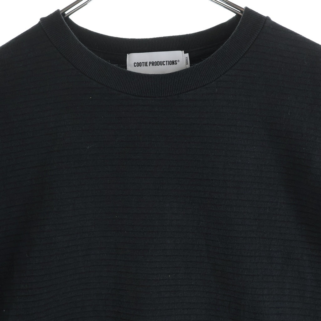 COOTIE PRODUCTIONS(クーティー プロダクションズ) 26SS BUMPY BORDER JERSEY L/S TEE ボンピー ボーダー ジャージー クルーネック 長袖Tシャツ カットソー ブラック CTE-26S325