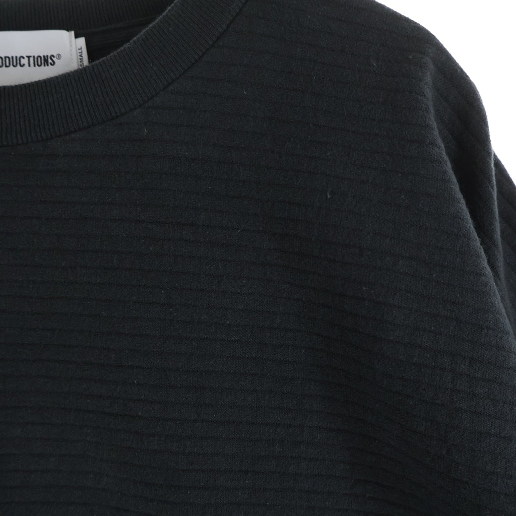 COOTIE PRODUCTIONS(クーティー プロダクションズ) 26SS BUMPY BORDER JERSEY L/S TEE ボンピー ボーダー ジャージー クルーネック 長袖Tシャツ カットソー ブラック CTE-26S325