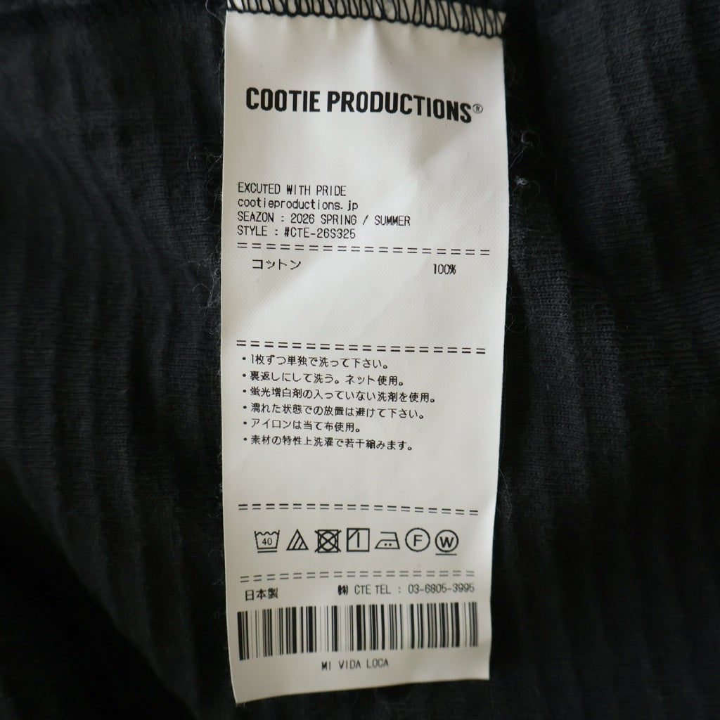 COOTIE PRODUCTIONS(クーティー プロダクションズ) 26SS BUMPY BORDER JERSEY L/S TEE ボンピー ボーダー ジャージー クルーネック 長袖Tシャツ カットソー ブラック CTE-26S325