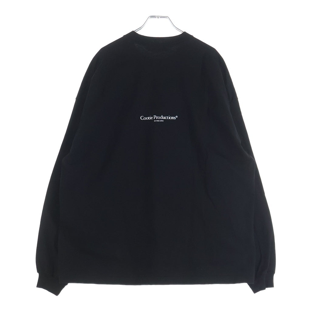 COOTIE PRODUCTIONS(クーティー プロダクションズ) 26SS SPANISH PIMA BOXY L/S TEE スパニッシュピマ ボクシー クルーネック 長袖Tシャツ カットソー ブラック CTE-26S311