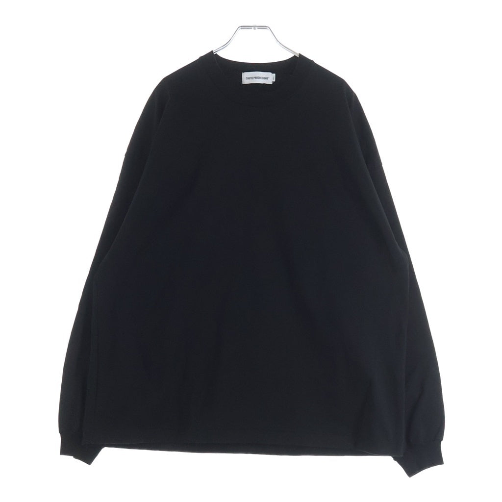COOTIE PRODUCTIONS(クーティー プロダクションズ) 26SS SPANISH PIMA BOXY L/S TEE スパニッシュピマ ボクシー クルーネック 長袖Tシャツ カットソー ブラック CTE-26S311