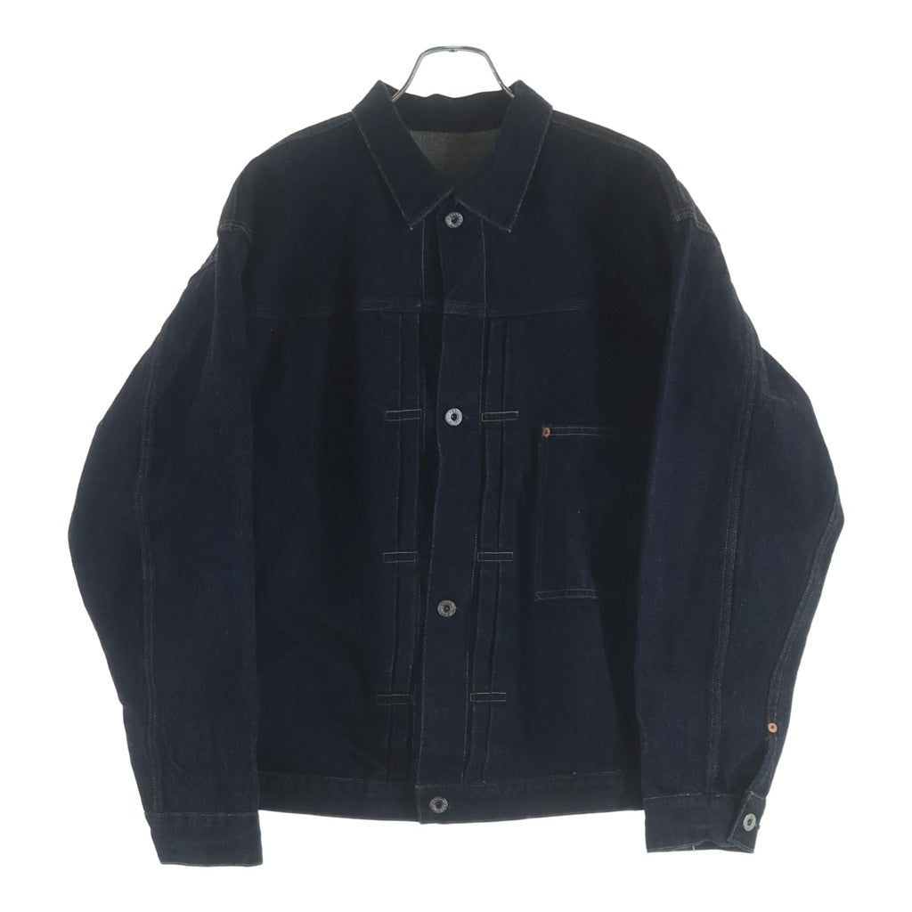 INTERIM(インテリム) WASH HEAVY KIBATA SHUTTLE HYPER BIG WWII 1ST DENIM JACKET ウォッシュ ヘビー キバタ シャトル ハイパービッグ ファースト デニム トラッカージャケット インディゴ IT25A109