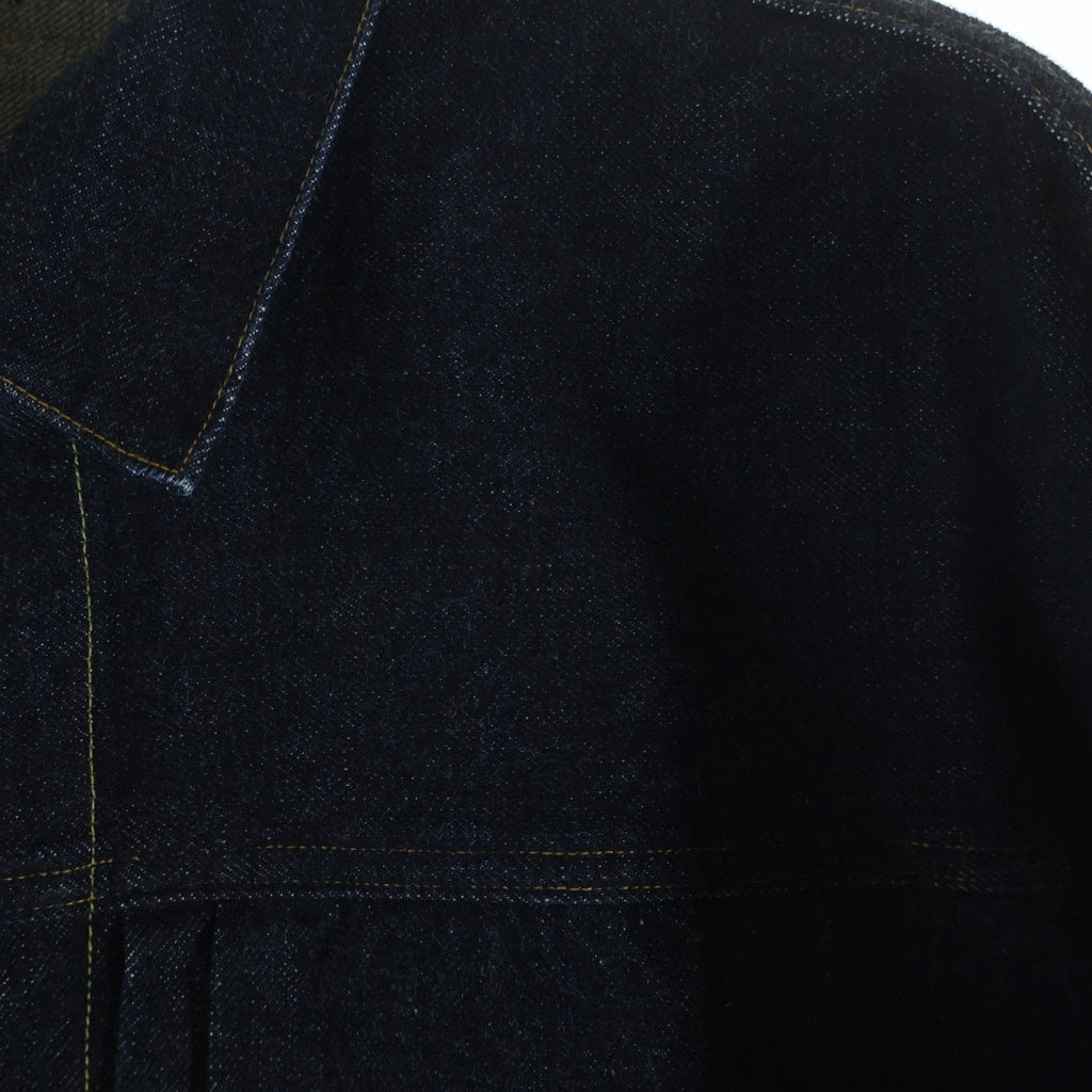 INTERIM(インテリム) WASH HEAVY KIBATA SHUTTLE HYPER BIG WWII 1ST DENIM JACKET ウォッシュ ヘビー キバタ シャトル ハイパービッグ ファースト デニム トラッカージャケット インディゴ IT25A109