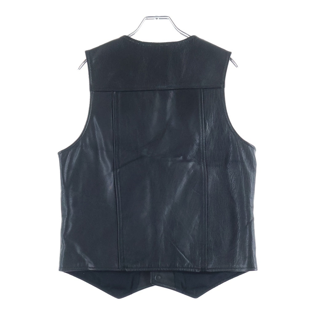 SUPREME(シュプリーム) 13SS ×SCHOTT Vest ショット レザーベスト ブラック J25S43V