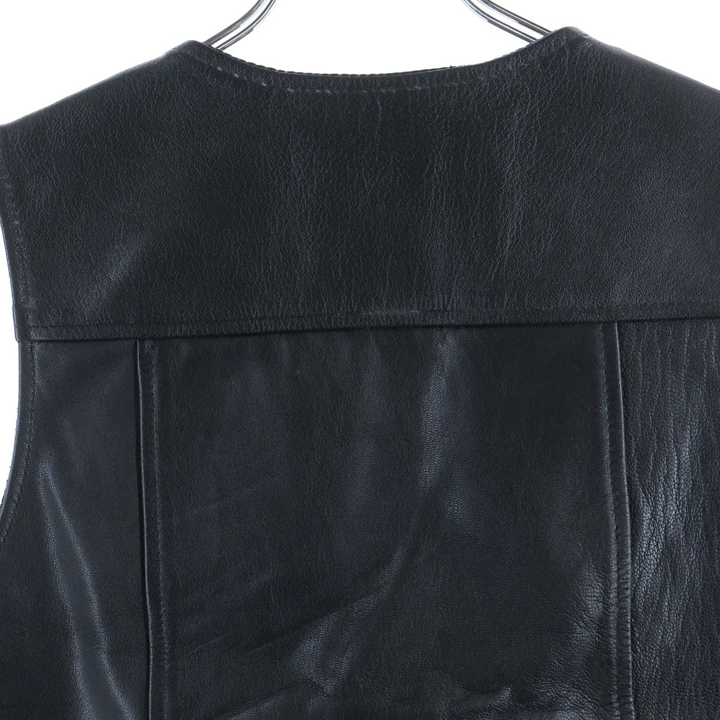 SUPREME(シュプリーム) 13SS ×SCHOTT Vest ショット レザーベスト ブラック J25S43V