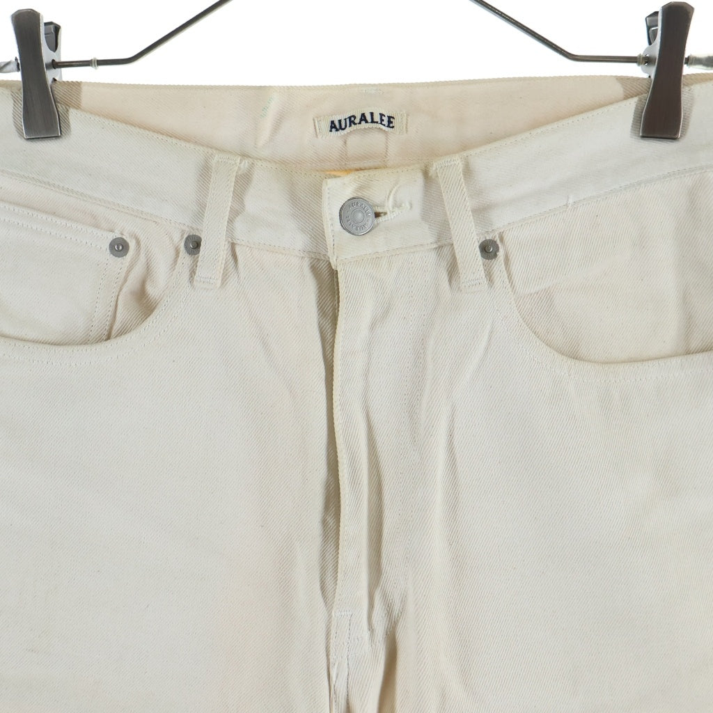 AURALEE(オーラリー) 20SS HARD TWIST DENIM 5P PANTS ハードツイスト コットンデニム 5ポケット ワークパンツ ホワイト A20SP02DM