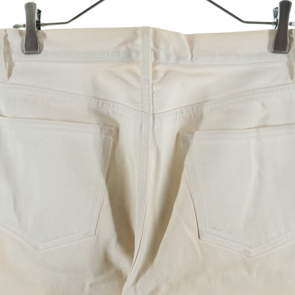 AURALEE(オーラリー) 20SS HARD TWIST DENIM 5P PANTS ハードツイスト コットンデニム 5ポケット ワークパンツ ホワイト A20SP02DM
