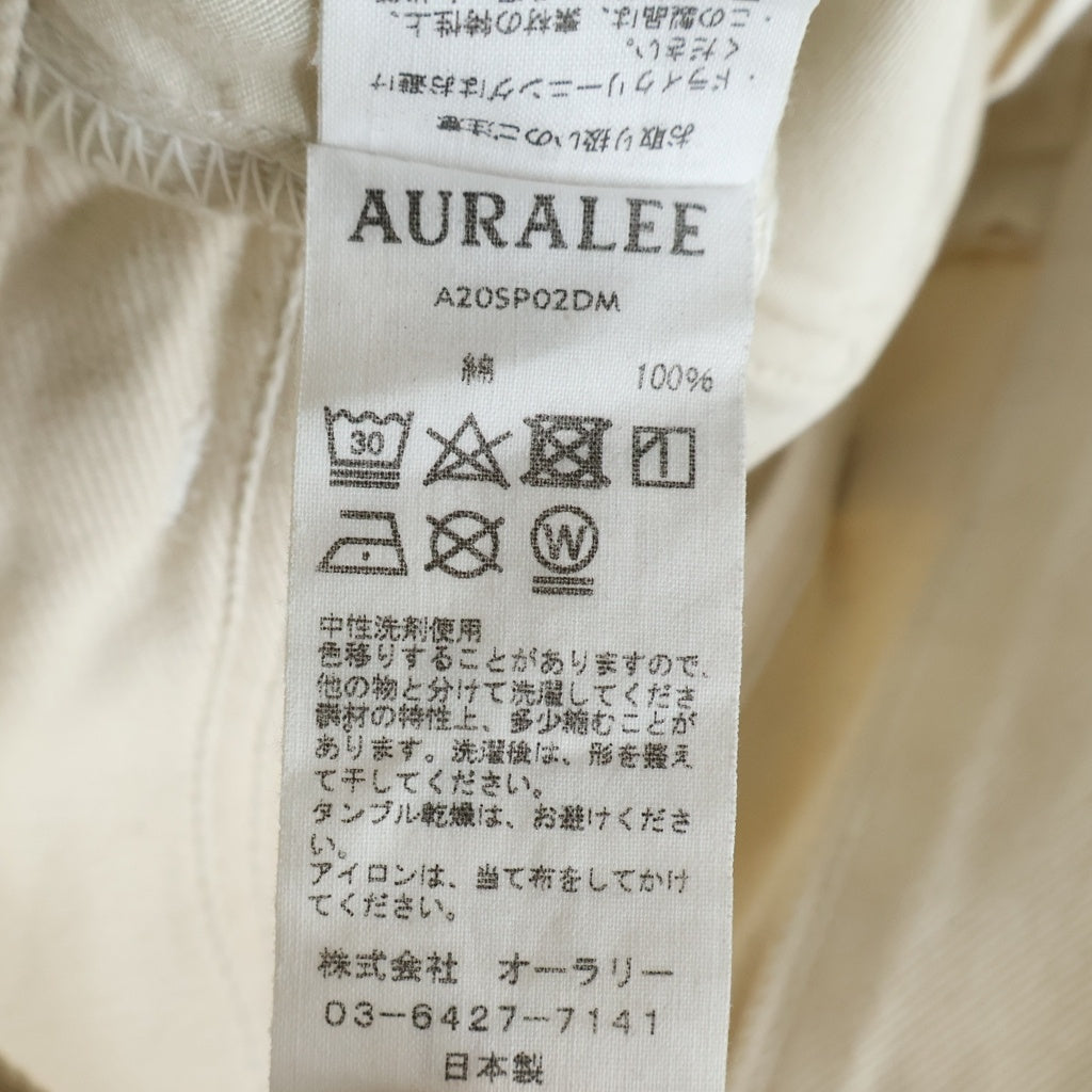 AURALEE(オーラリー) 20SS HARD TWIST DENIM 5P PANTS ハードツイスト コットンデニム 5ポケット ワークパンツ ホワイト A20SP02DM