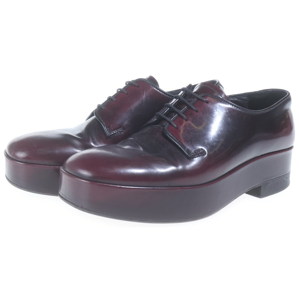 PRADA(プラダ) ブラッシュドレザー レースアップ ダービーシューズ パープル 2EG379