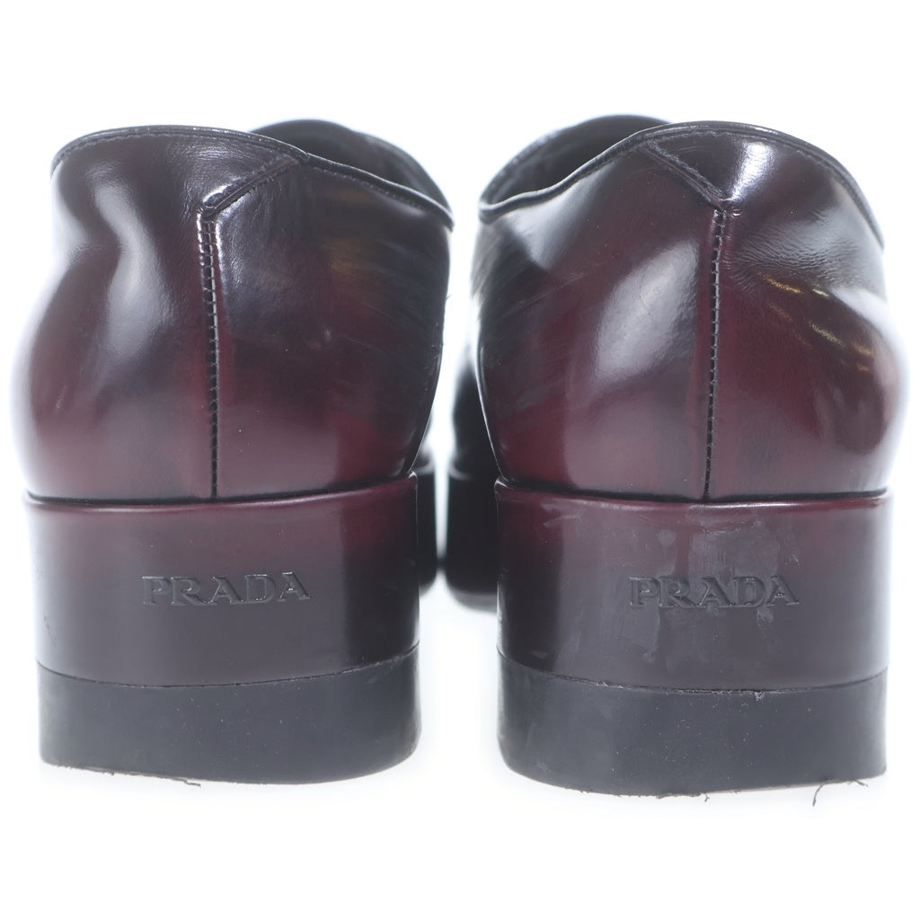 PRADA(プラダ) ブラッシュドレザー レースアップ ダービーシューズ パープル 2EG379