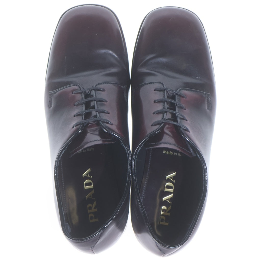 PRADA(プラダ) ブラッシュドレザー レースアップ ダービーシューズ パープル 2EG379