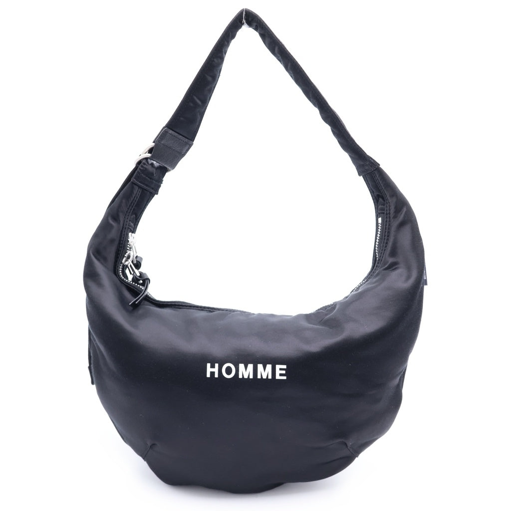 COMME des GARCONS HOMME(コムデギャルソンオム) ロゴプリント ナイロン ショルダーバッグ ブラック HP-K206-051