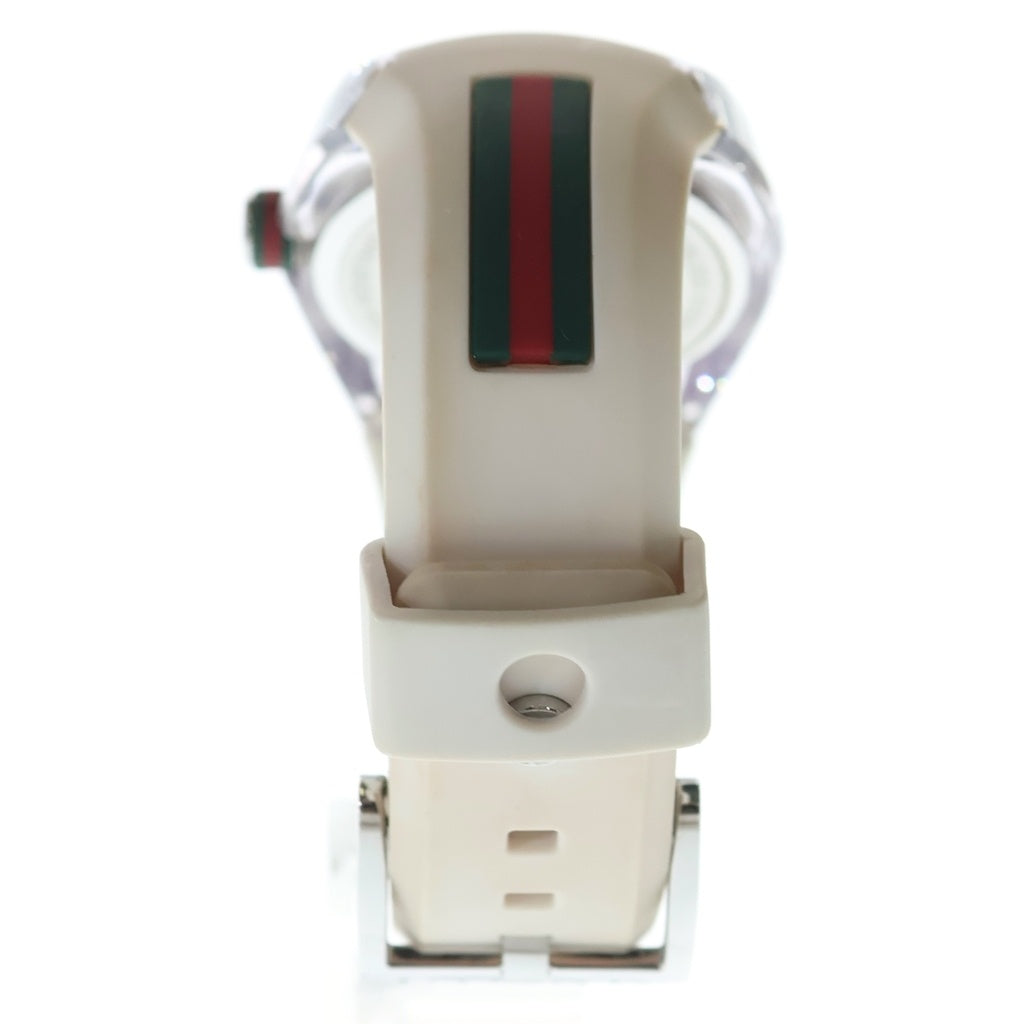 GUCCI(グッチ) SYNC シンク クォーツ アナログウォッチ ラバーベルト 腕時計 ホワイト YA137302