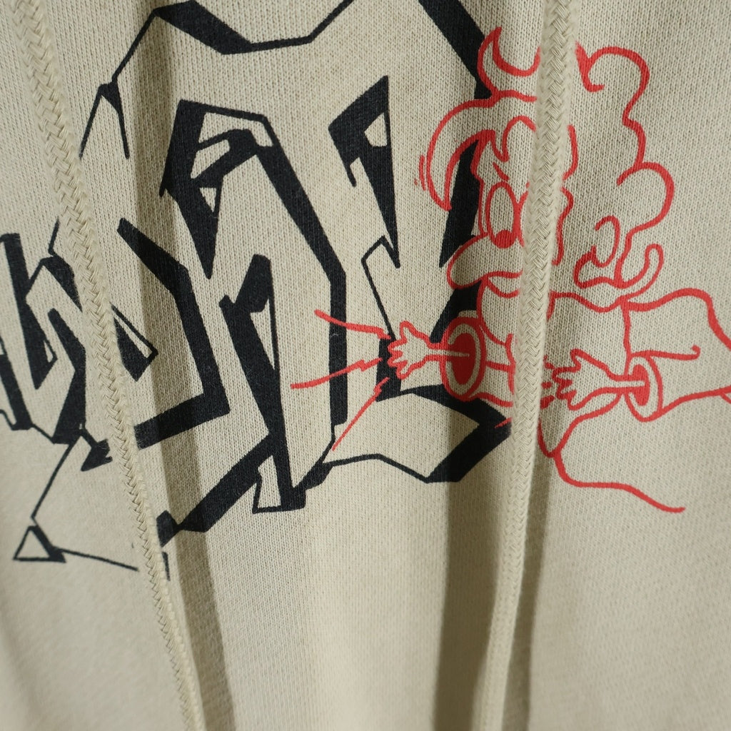 OFF-WHITE(オフホワイト) 22SS GRAFFITI OUTLINE SKATE HOODIE DARK SAND グラフィティ アウトライン スケート ダークサンド プルオーバースウェットパーカー フーディー ベージュ OMBB085S22FLE010