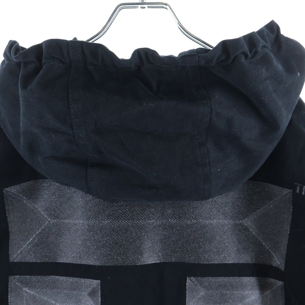 OFF-WHITE(オフホワイト) 18AW ×DOVER STREET MARKET ドーバーストリートマーケット バックアロー刺繍 コットン フーデッドジャケット ブラック OMEA152F18272136