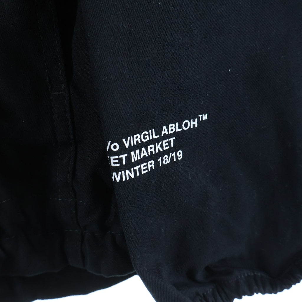 OFF-WHITE(オフホワイト) 18AW ×DOVER STREET MARKET ドーバーストリートマーケット バックアロー刺繍 コットン フーデッドジャケット ブラック OMEA152F18272136