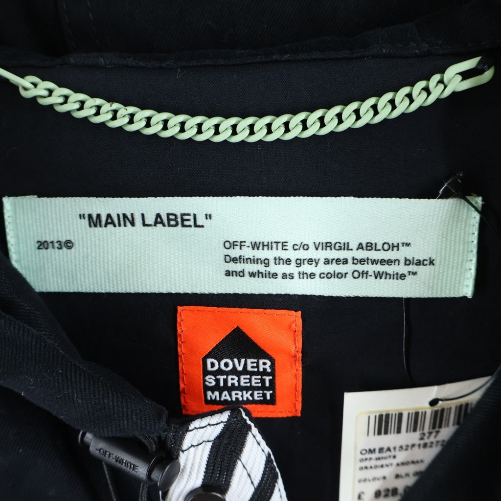 OFF-WHITE(オフホワイト) 18AW ×DOVER STREET MARKET ドーバーストリートマーケット バックアロー刺繍 コットン フーデッドジャケット ブラック OMEA152F18272136
