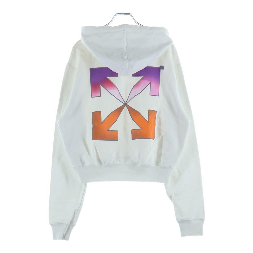 OFF-WHITE(オフホワイト) 21SS GRADIENT CROPPED HOODIE グラディエント クロップド プルオーバースウェットパーカー フーディー ホワイト OWBB016R21JER001