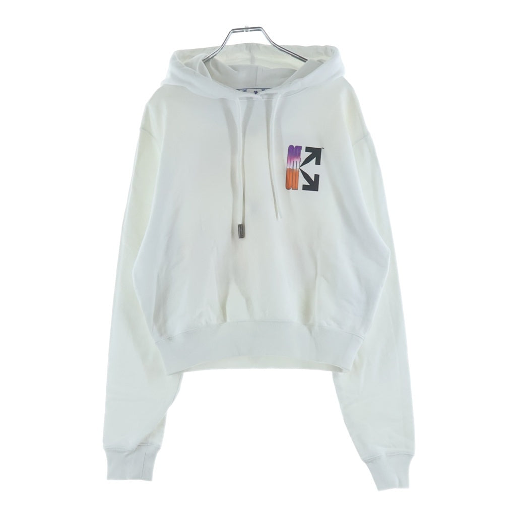 OFF-WHITE(オフホワイト) 21SS GRADIENT CROPPED HOODIE グラディエント クロップド プルオーバースウェットパーカー フーディー ホワイト OWBB016R21JER001