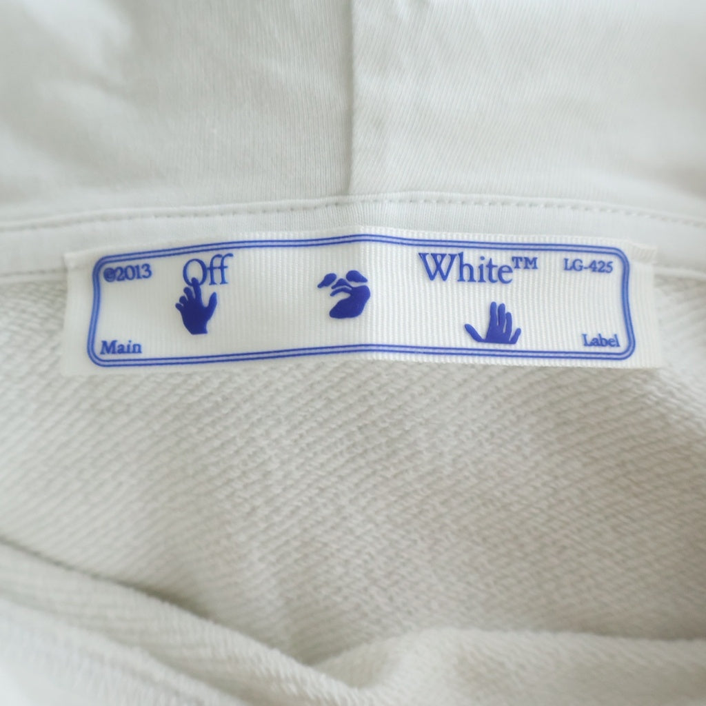 OFF-WHITE(オフホワイト) 21SS GRADIENT CROPPED HOODIE グラディエント クロップド プルオーバースウェットパーカー フーディー ホワイト OWBB016R21JER001