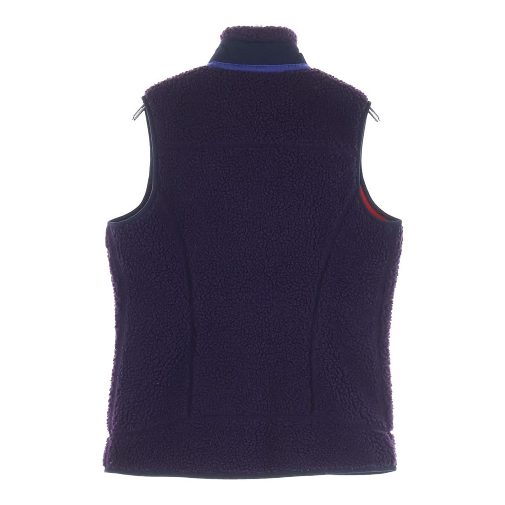 PATAGONIA(パタゴニア) 16AW CLASSIC RETRO-X VEST クラシック レトロエックス ロゴ刺繍 ハイネック ジップアップ ボアベスト パープル STY23083