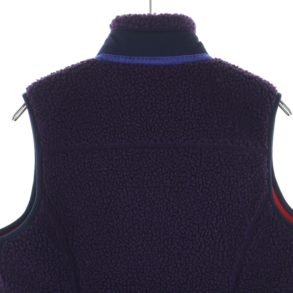 PATAGONIA(パタゴニア) 16AW CLASSIC RETRO-X VEST クラシック レトロエックス ロゴ刺繍 ハイネック ジップアップ ボアベスト パープル STY23083