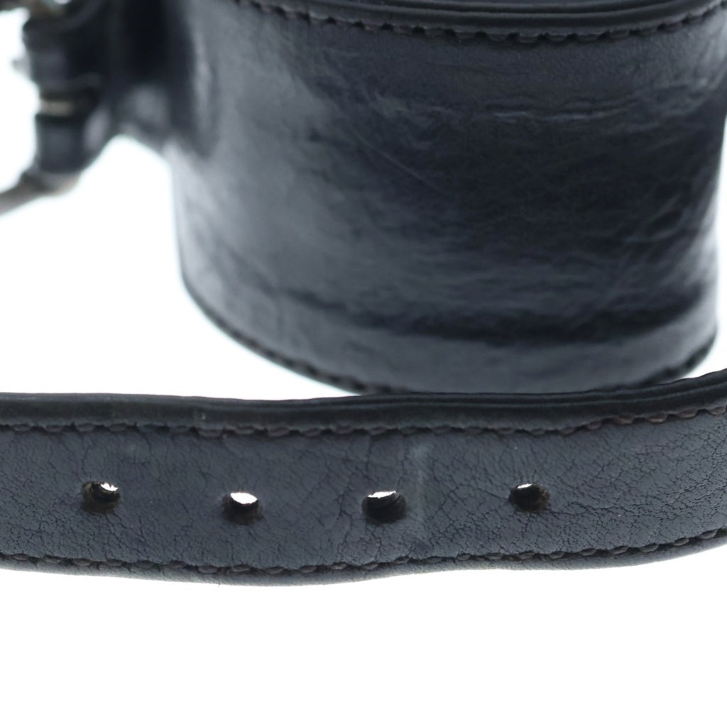 CHROME HEARTS(クロムハーツ) RR TINY BUCKLE ロックンロール タイニー バックル レザーブレスレット ブラック/シルバー