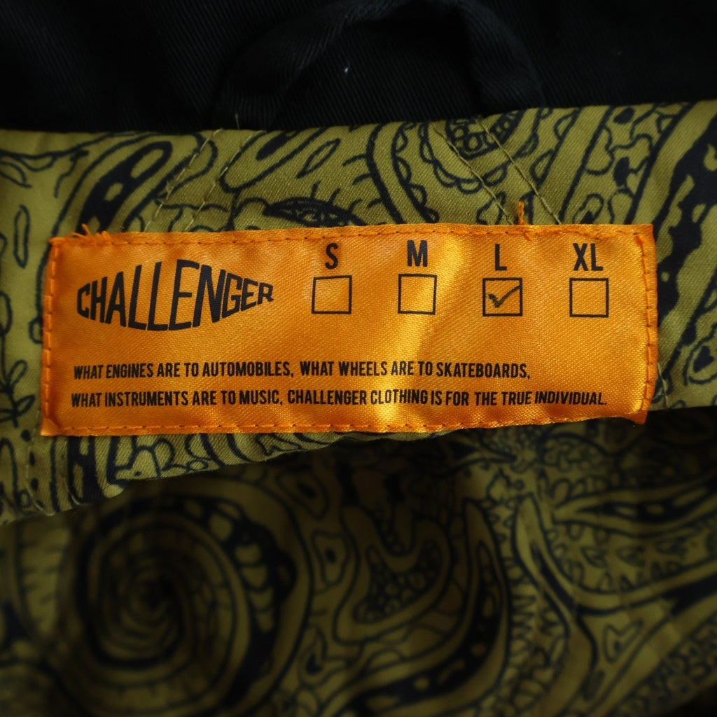 CHALLENGER(チャレンジャー) 21AW TECHNICAL CHALLENGER JACKET テクニカルチャレンジャー 裏地ペイズリー柄 ジップアップジャケット ブラック CLG-JK 021-008