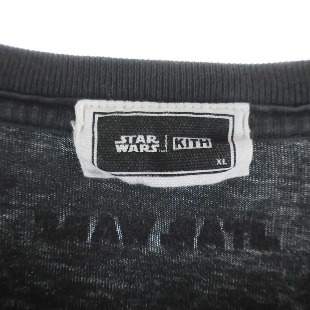 KITH(キス) 23SS ×STAR WARS EMPEROR VINTAGE TEE スターウォーズ エンペラー ヴィンテージ クルーネック半袖Tシャツ カットソー ブラック KHM031019