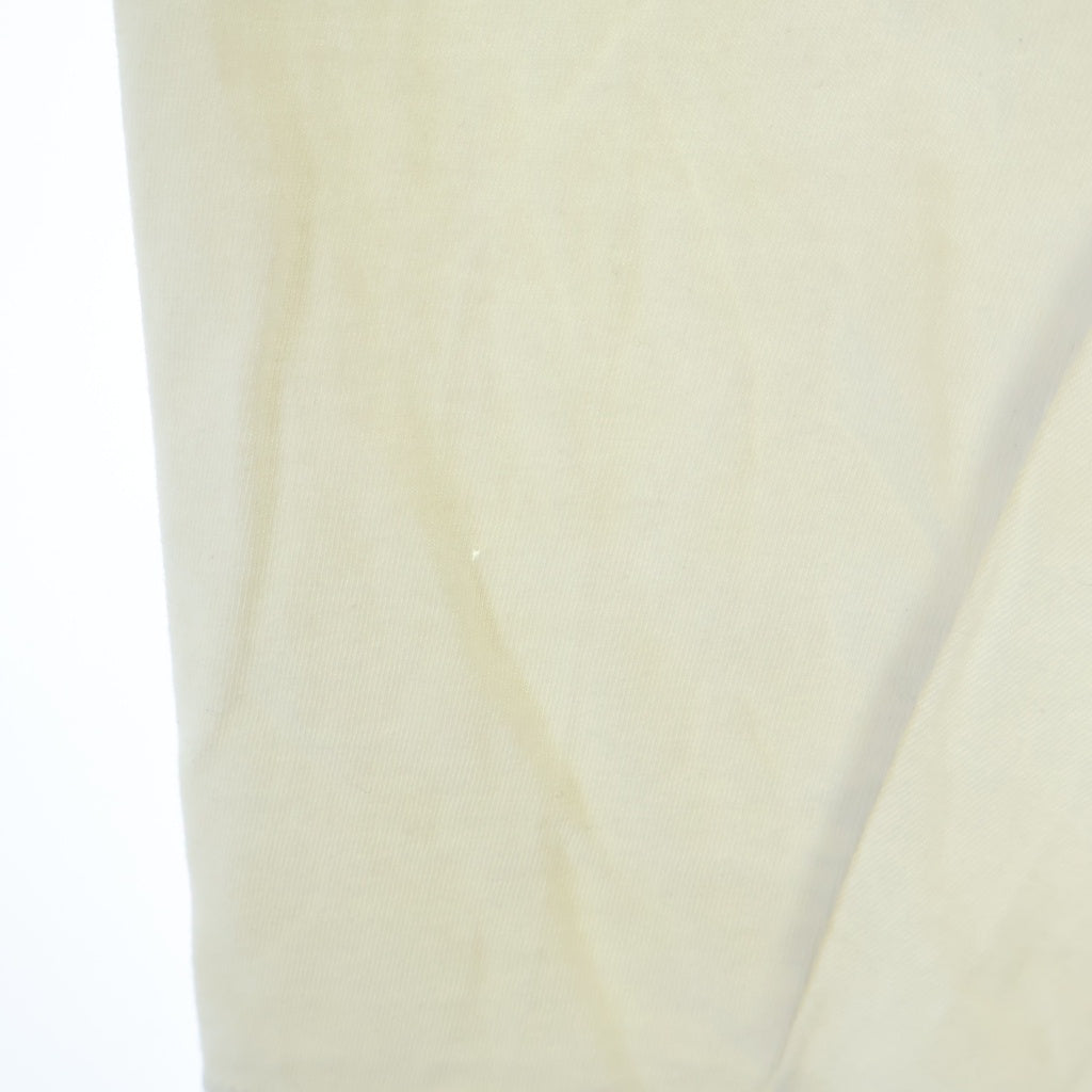 Ground Y(グラウンドワイ) 18AW ASYMMETRIC LINE CUTSEW アシンメトリカットソー ロゴプリント クルーネック長袖Tシャツ ホワイト GY-T24-040