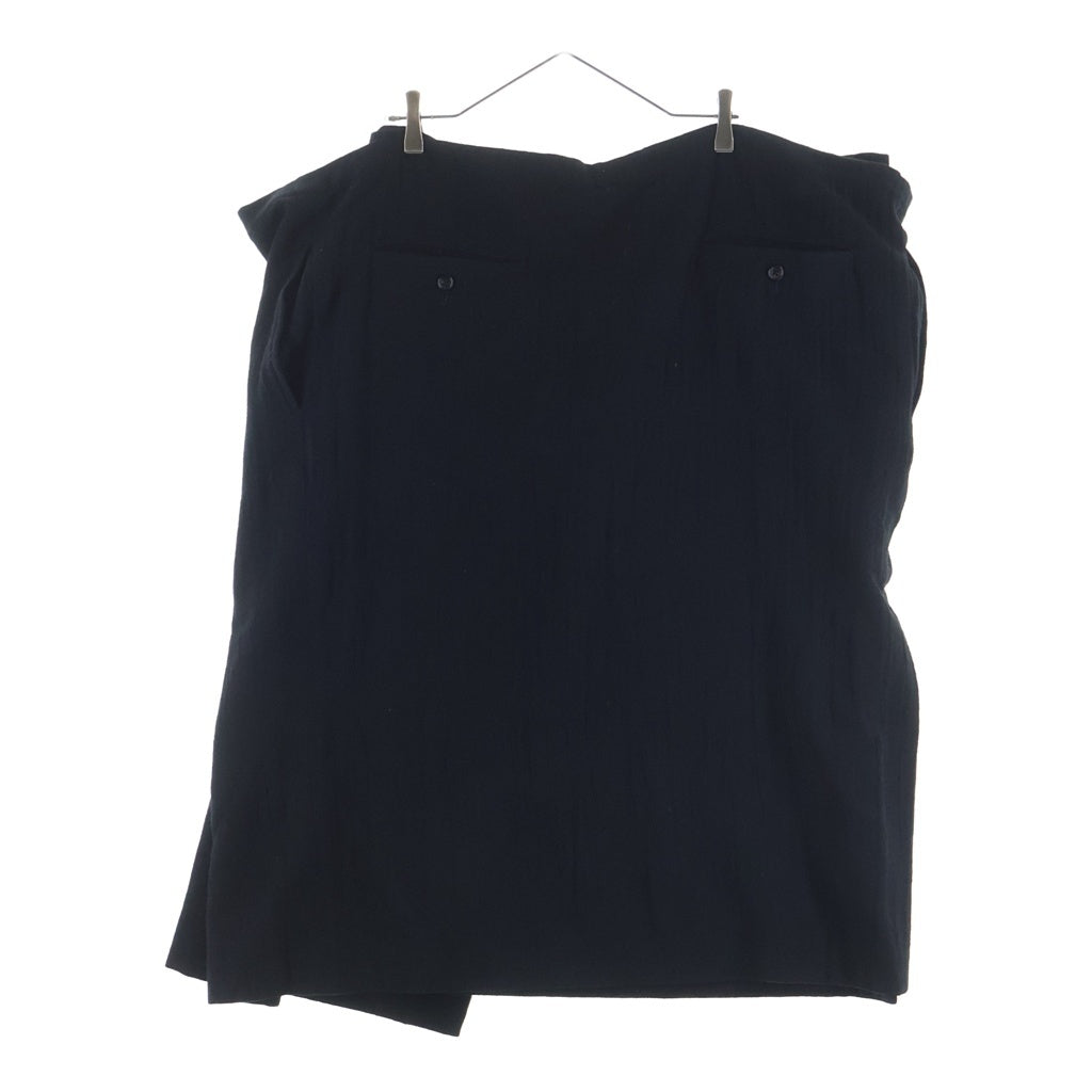 Yohji Yamamoto POUR HOMME(ヨウジヤマモト プールオム) 04SS WOOL WRAP SKIRT ウールラップスカート ブラック HZ-S02-121 HZ-S02-121