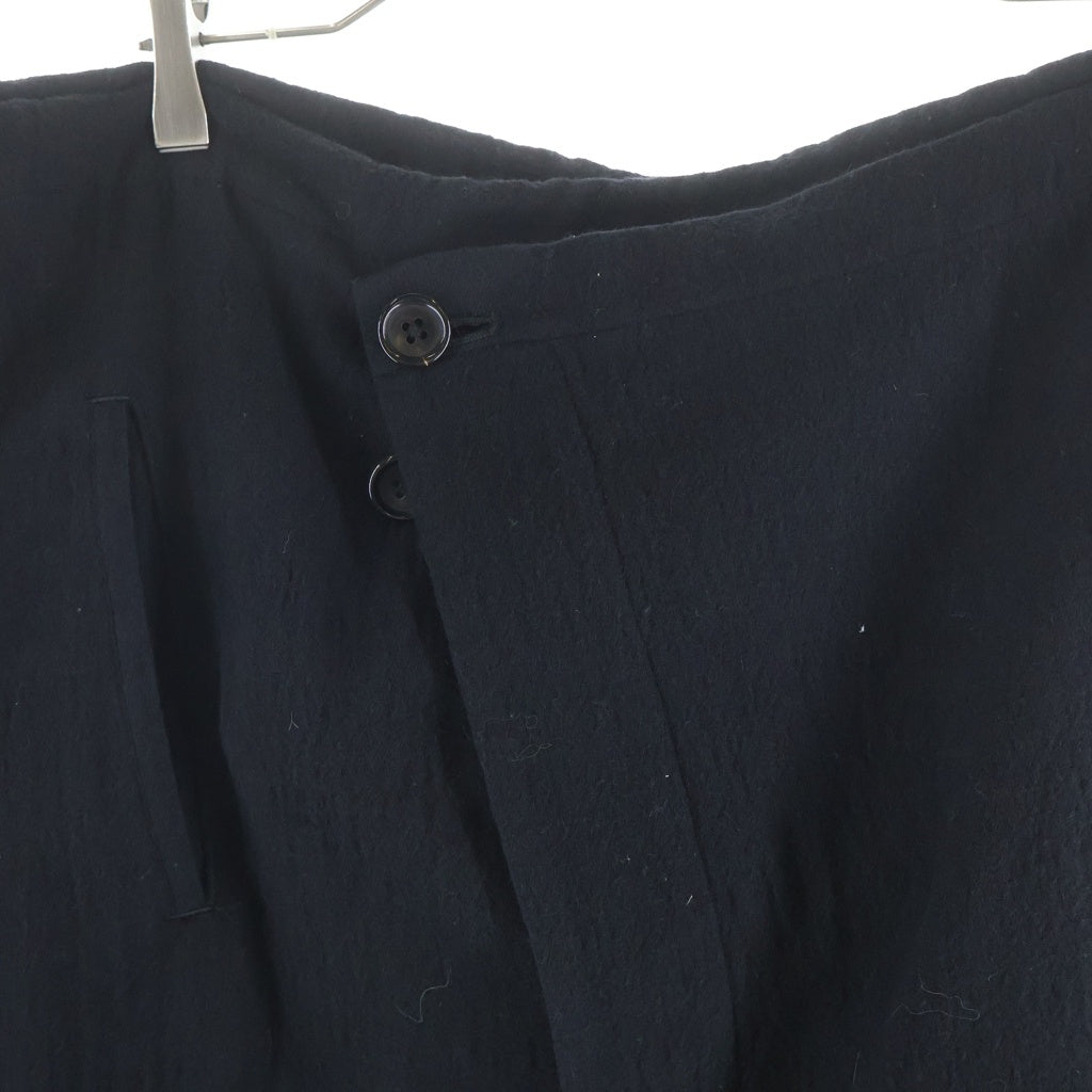 Yohji Yamamoto POUR HOMME(ヨウジヤマモト プールオム) 04SS WOOL WRAP SKIRT ウールラップスカート ブラック HZ-S02-121 HZ-S02-121