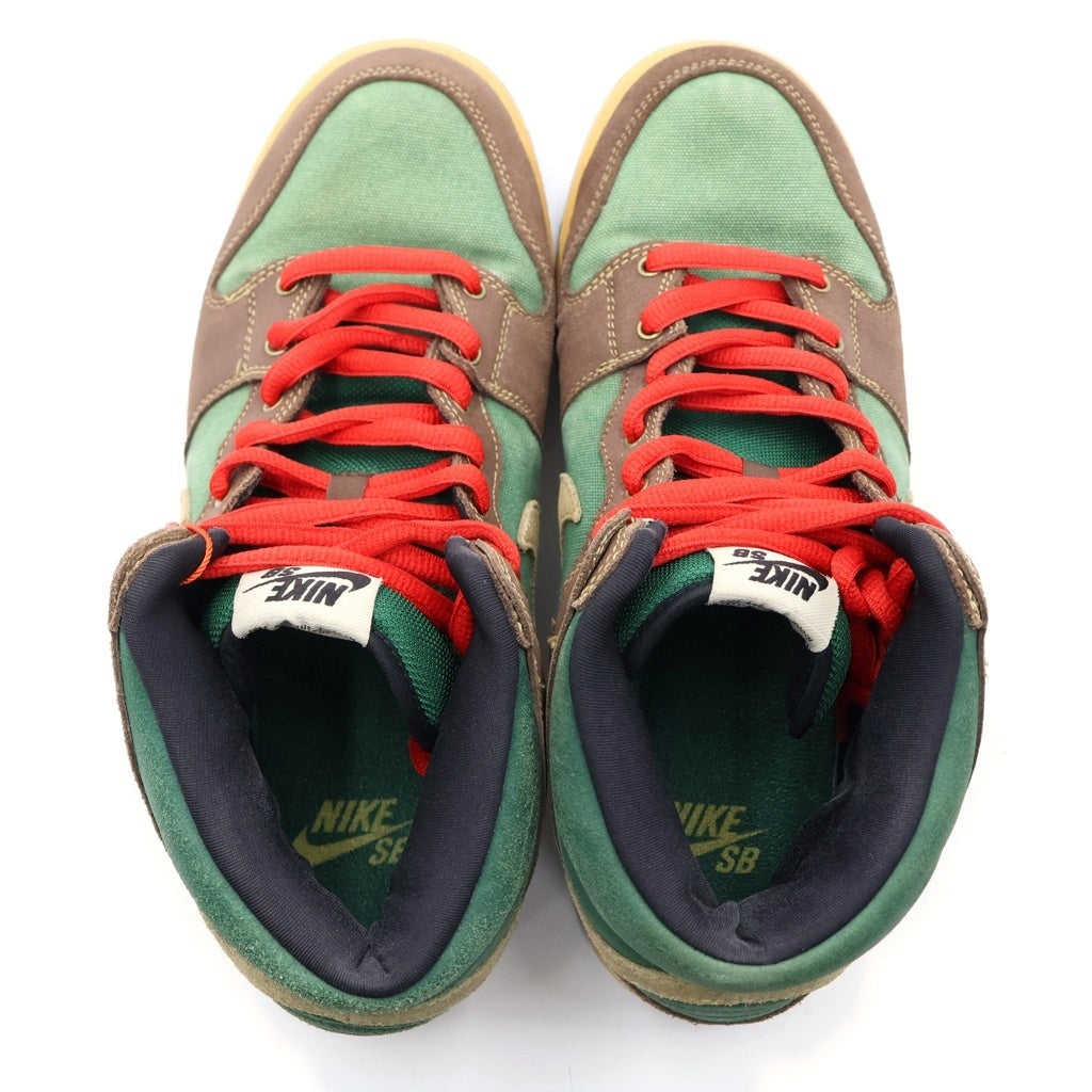 NIKE SB(ナイキエスビー) 【観賞用2011年製】 DUNK MID PRO PATAGONIA ダンク プロ パタゴニア ミッドカットスニーカー グリーン/ブラウン US10/28cm 314383-302