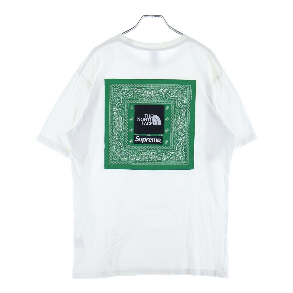 SUPREME(シュプリーム) 22SS ×The North Face Trekking Bandana Tee ザノースフェイス トレッキング バンダナ ロゴ エンブロイダリー クルーネック Tシャツ カットソー ホワイト NT022091