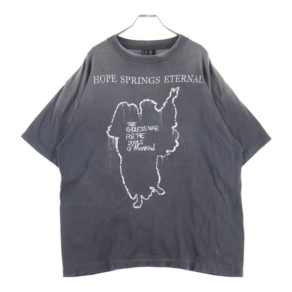 SAINT MICHAEL(セントマイケル) SS TEE HOPE SPRING ホープスプリング ヴィンテージ加工 クルーネック半袖Tシャツ カットソー グレー SM-HR8-0000-006