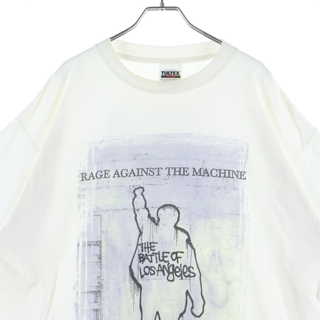 VINTAGE(ヴィンテージ) RAGE AGAINST THE MACHINE 1999 BATTLE OF LOS ANGELES TULTEX レージアゲインストザマシーン バトルオブロサンゼルス タルテックス クルーネック半袖Tシャツ ホワイト