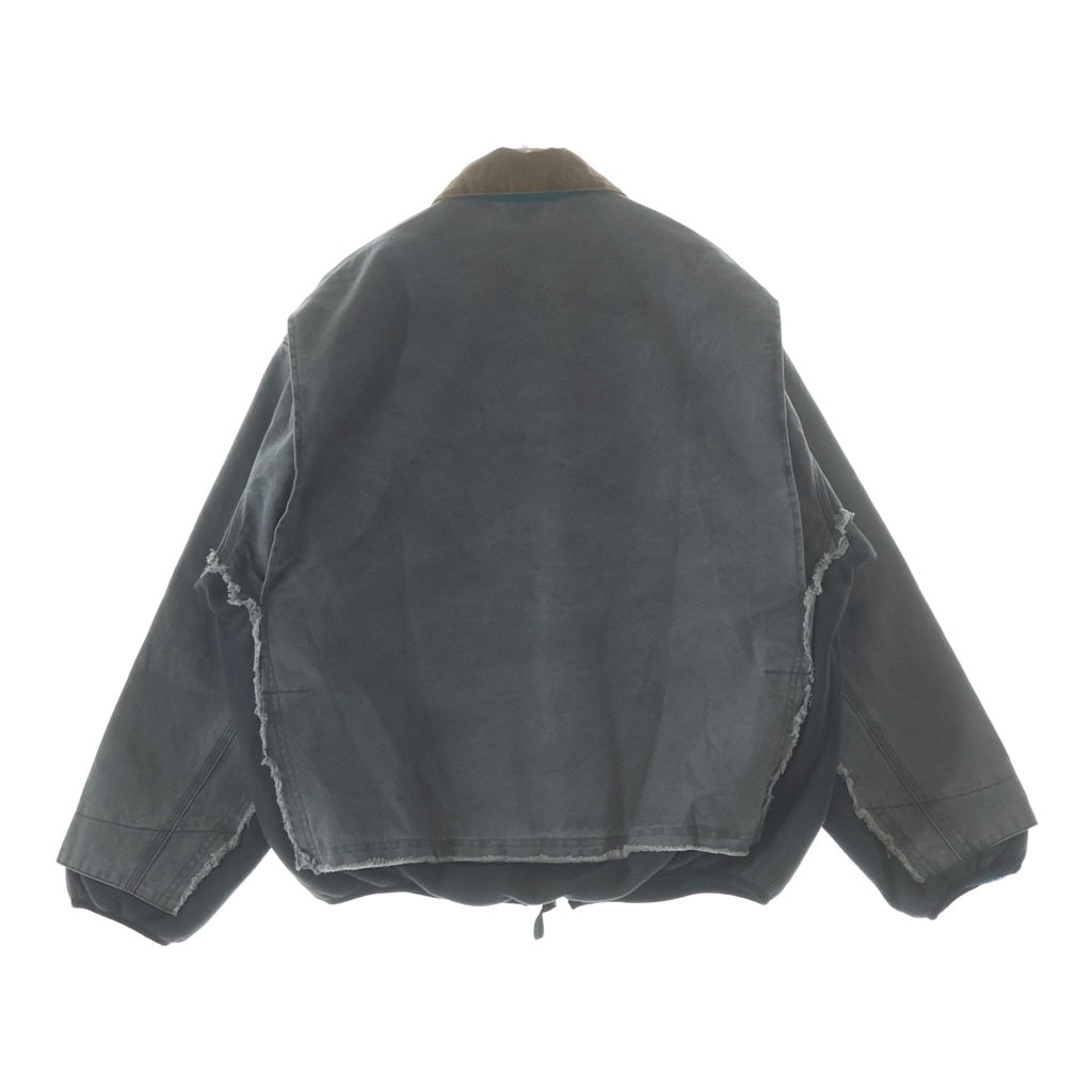 YOKE(ヨーク) 26SS CONNECTED WORK JACKET コネクテッド フリース切り替え ジップアップ ワーク ジャケット グレー YK26SS01195B YK26SS01195B